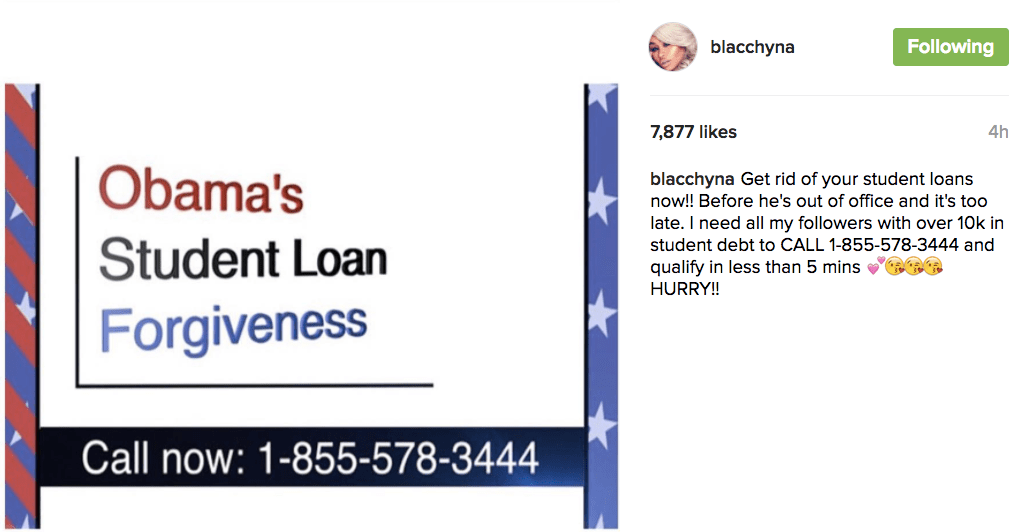 Blac Chyna Promotes Student Loan Scam on Instagram ATTN